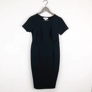Motherhood Maternity Short Sleeve Straight Sheath Black Dress NWT